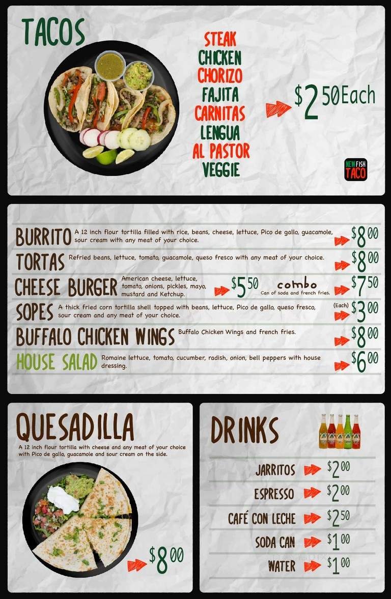 Menu page 1