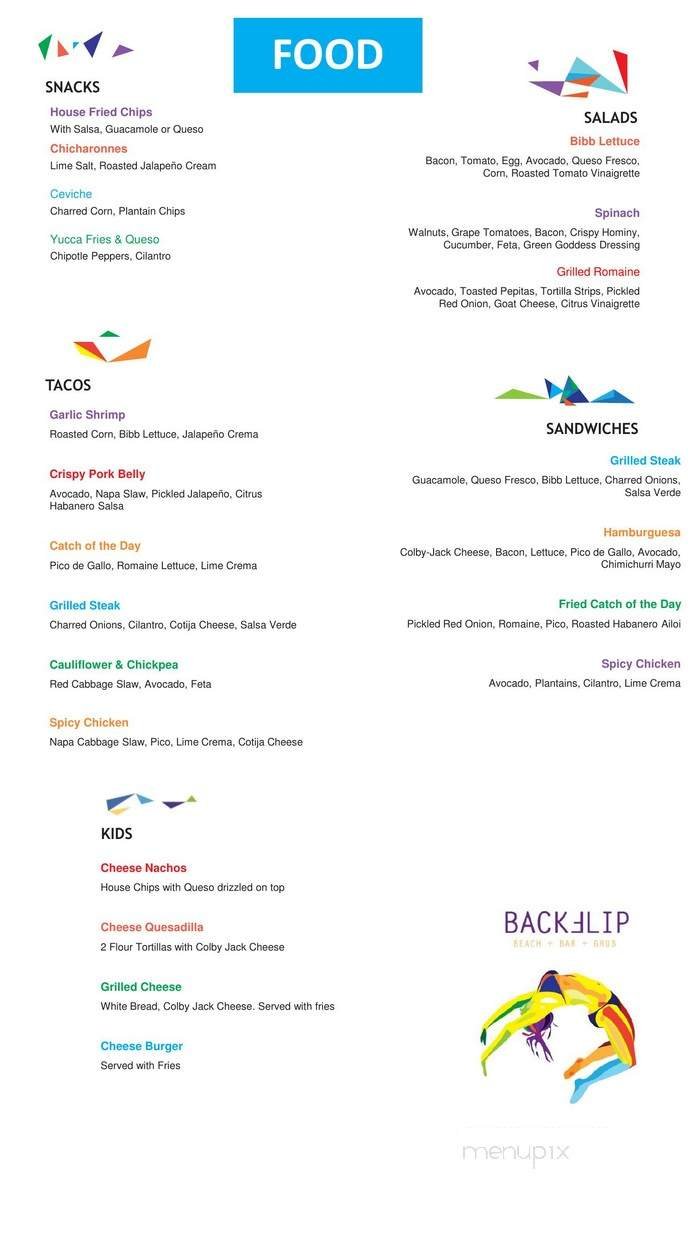 Menu page 1