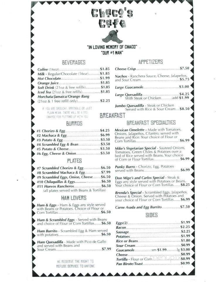 Menu page 2