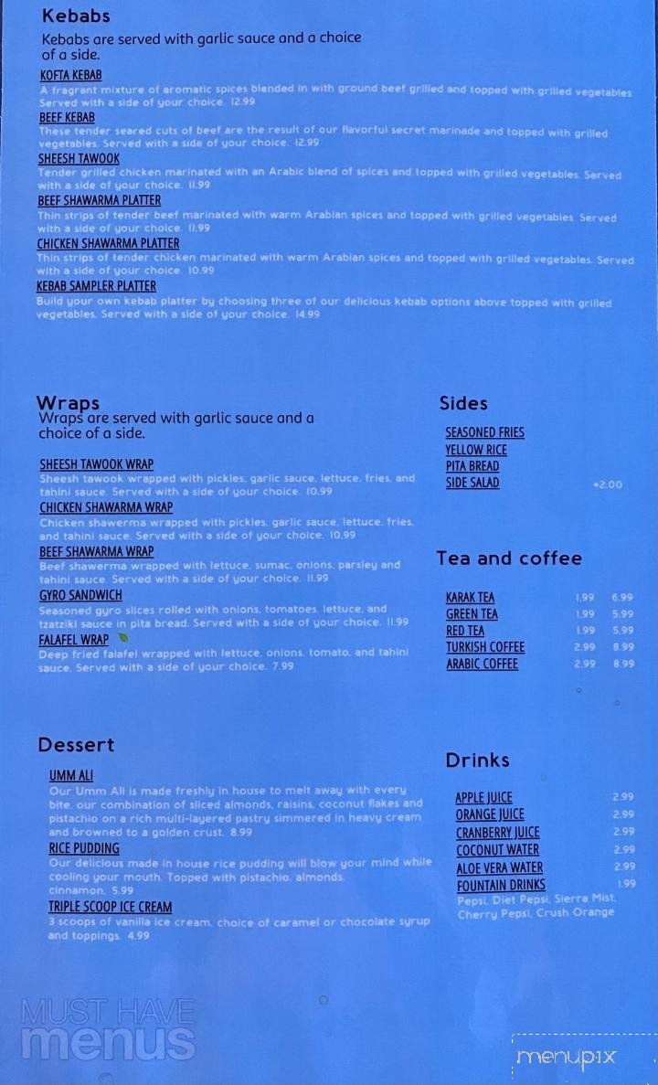 Menu page 2