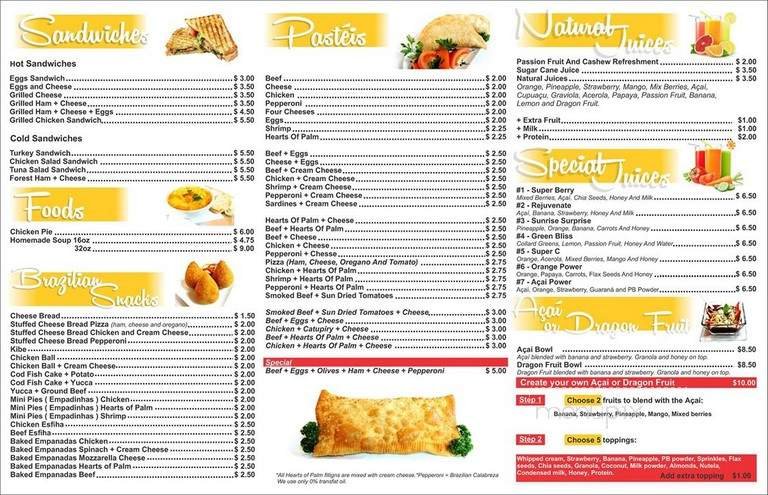 Menu page 1