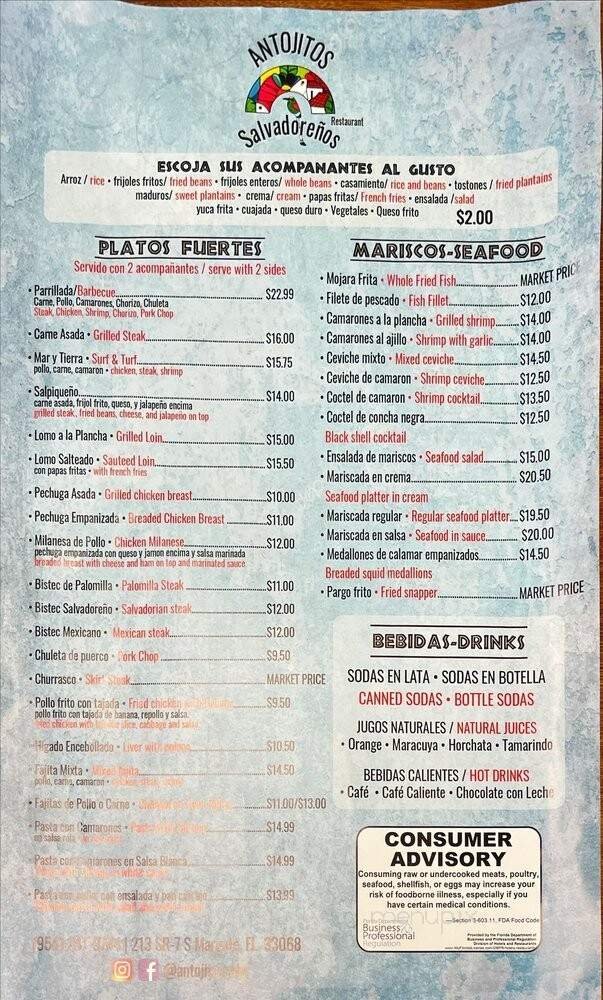 Menu page 1