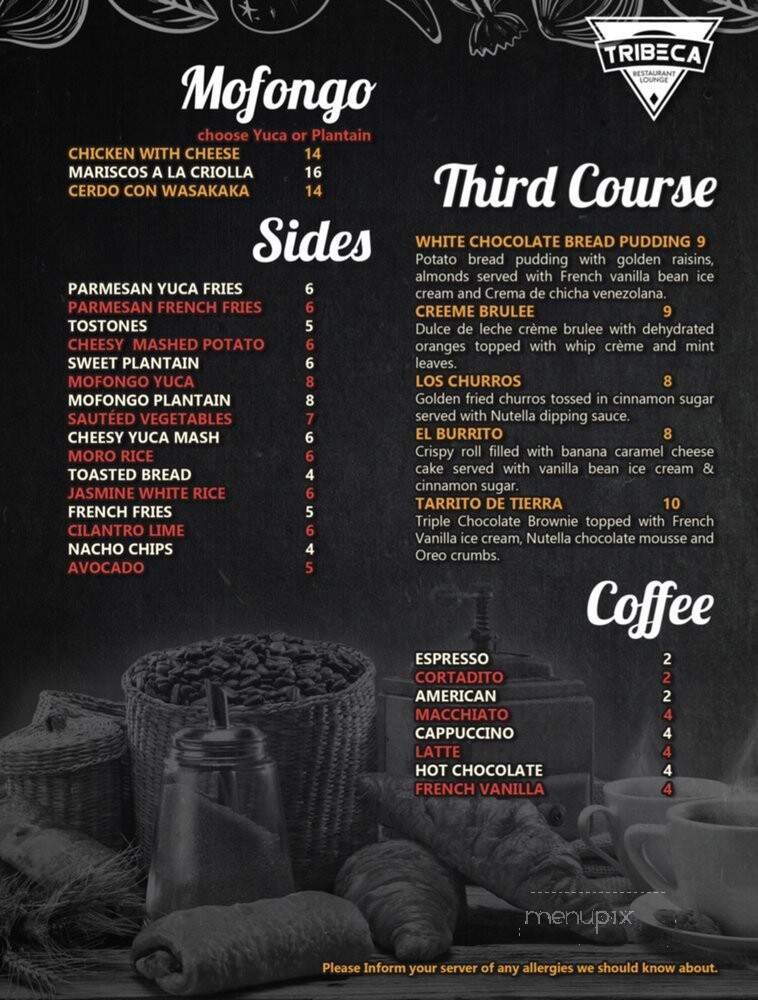 Menu page 1