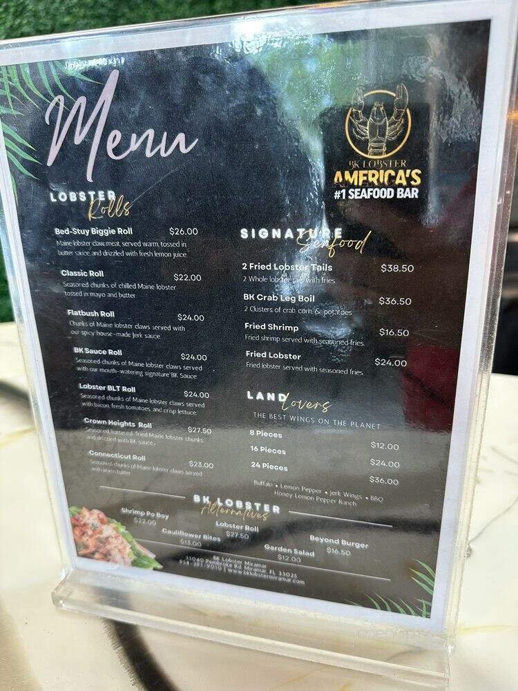 Menu page 1