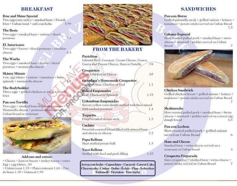 Menu page 1