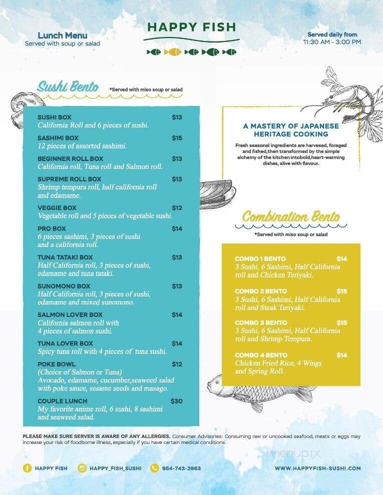 Menu page 1