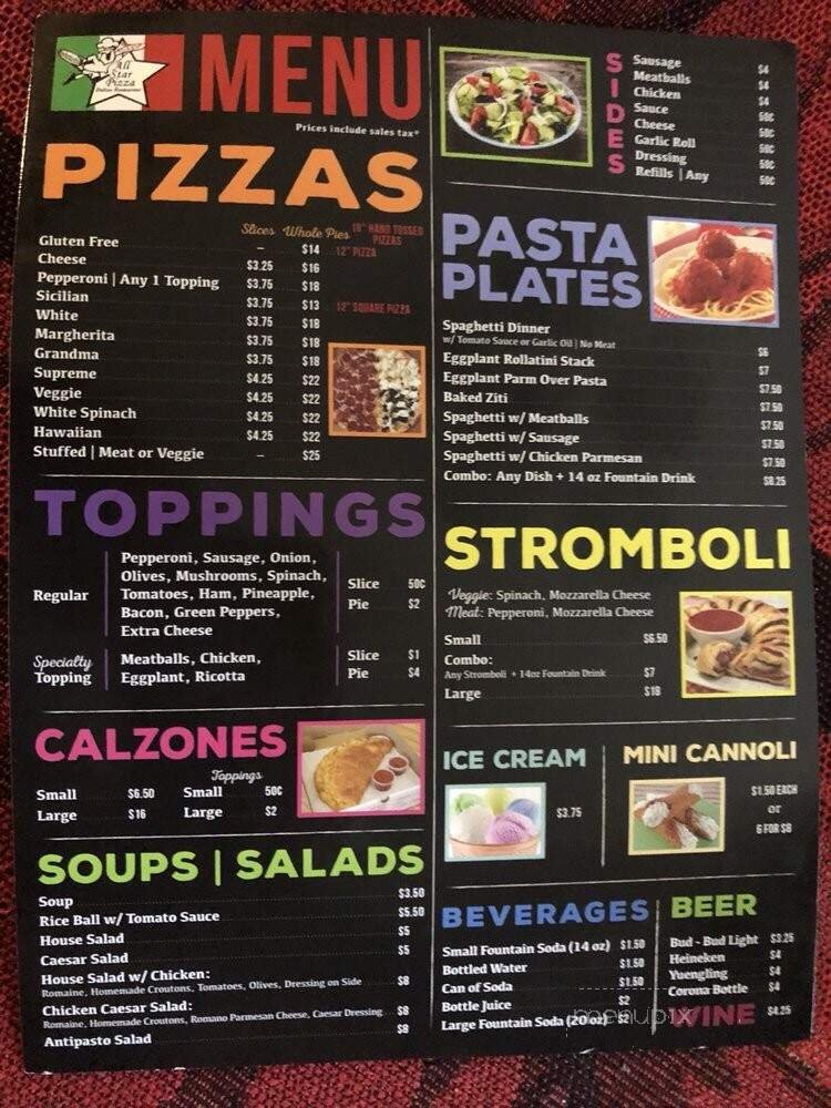 Menu page 1