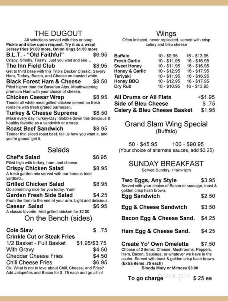 Menu page 1
