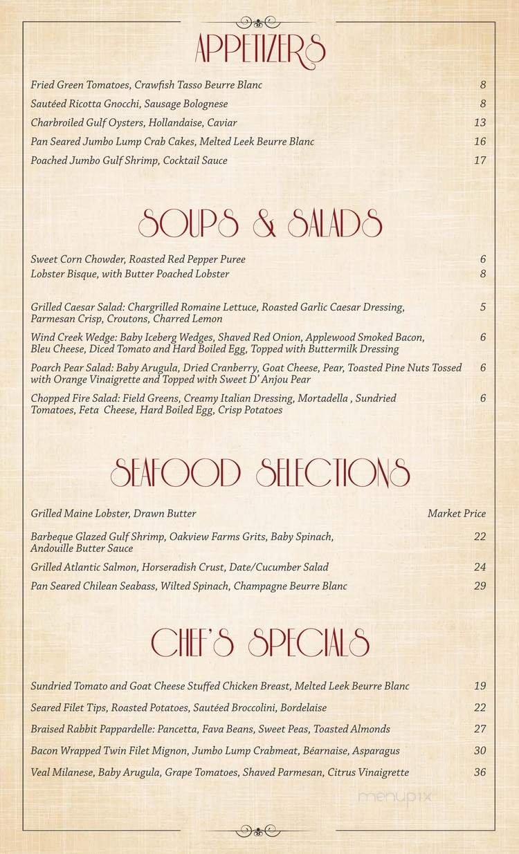 Menu page 1