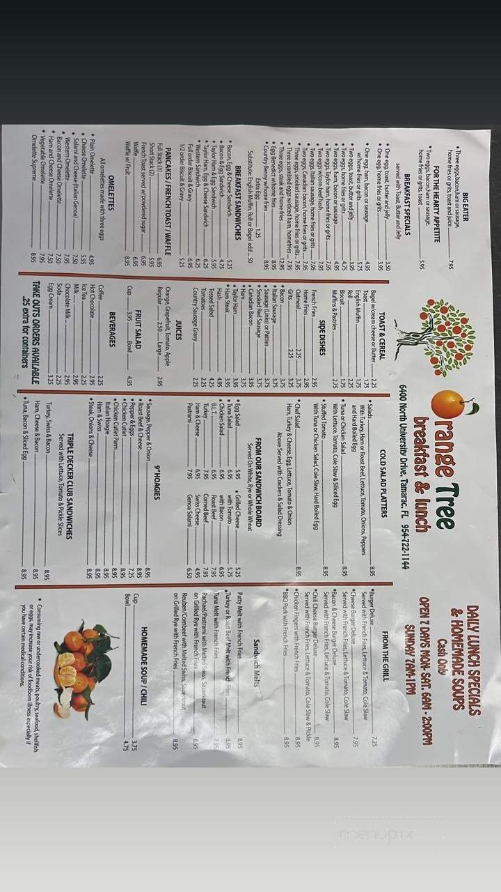 Menu page 1