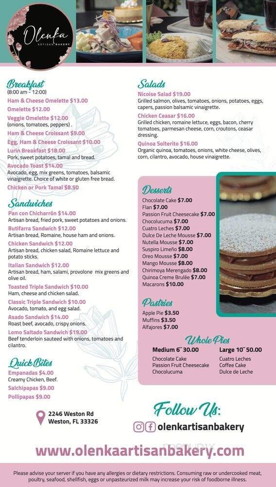 Menu page 2
