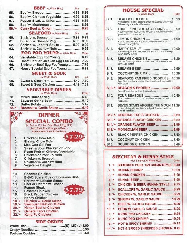 Menu page 1