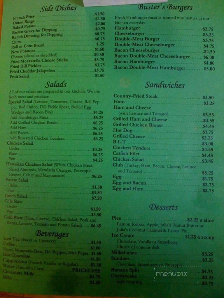 Menu page 1