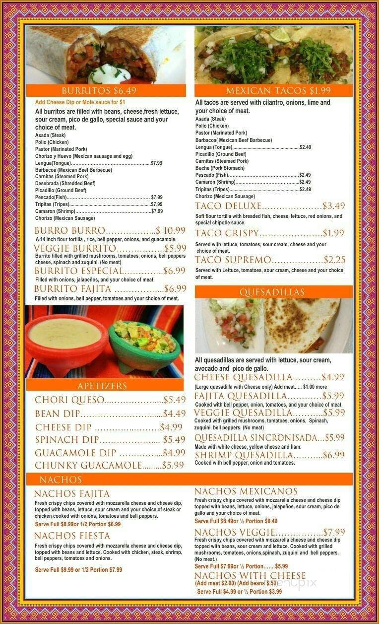 Menu page 1