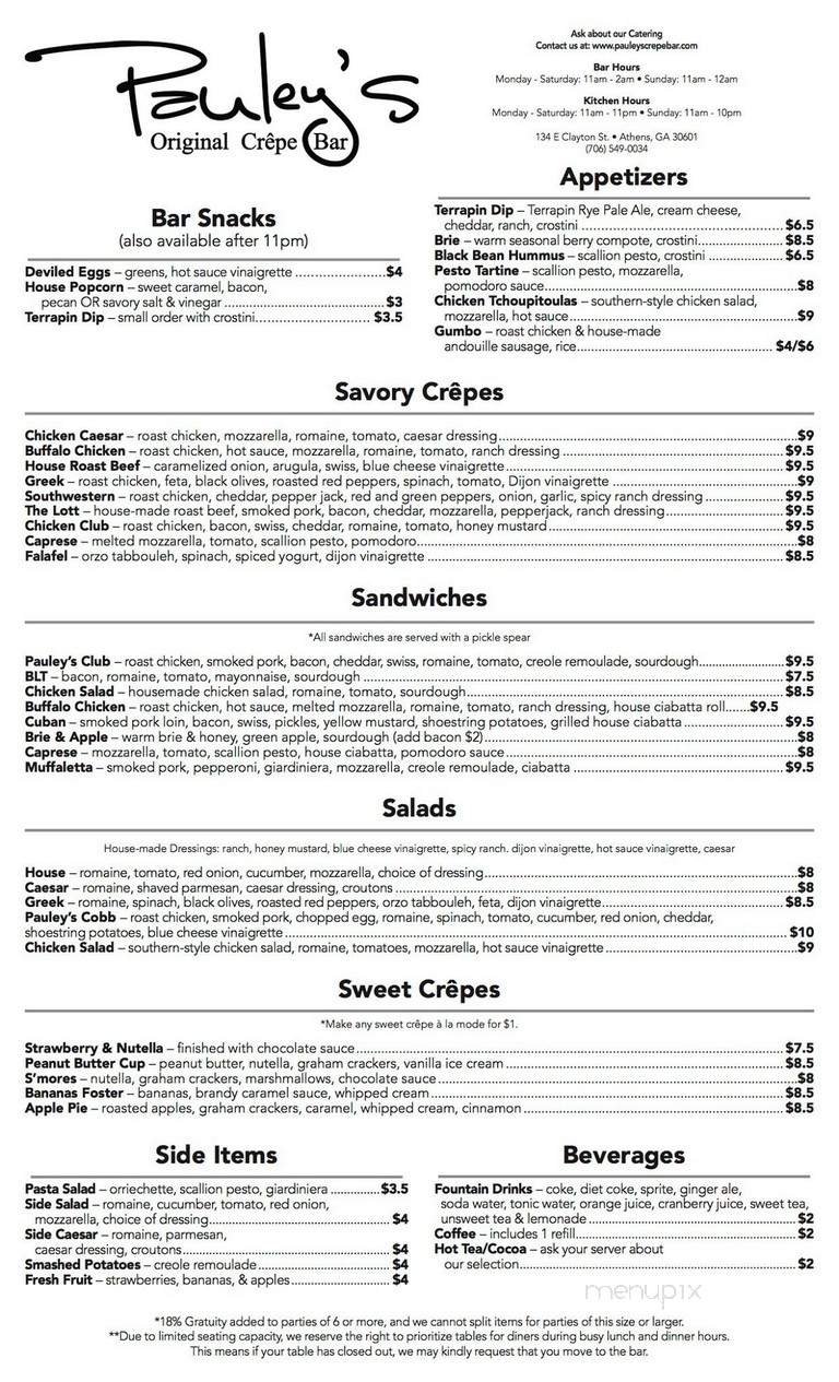 Menu page 1
