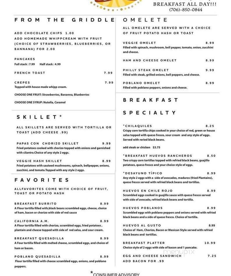 Menu page 1