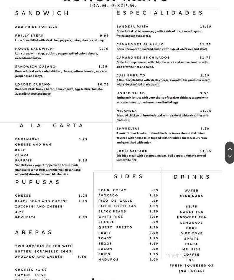 Menu page 2