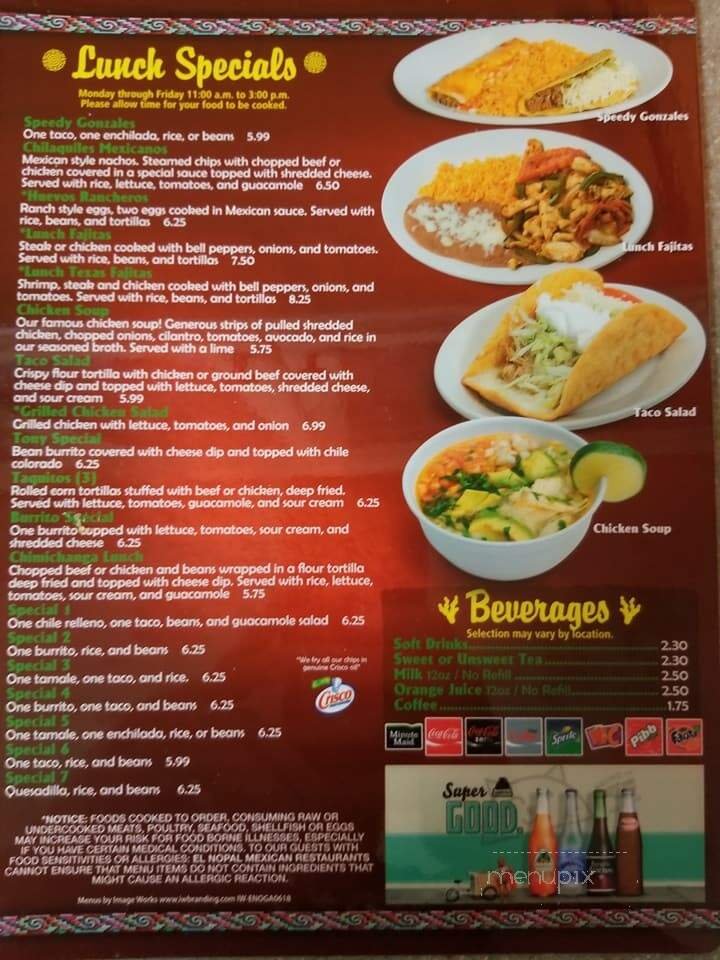 Menu page 2