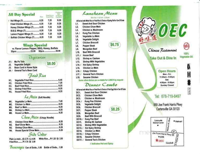 Menu page 2