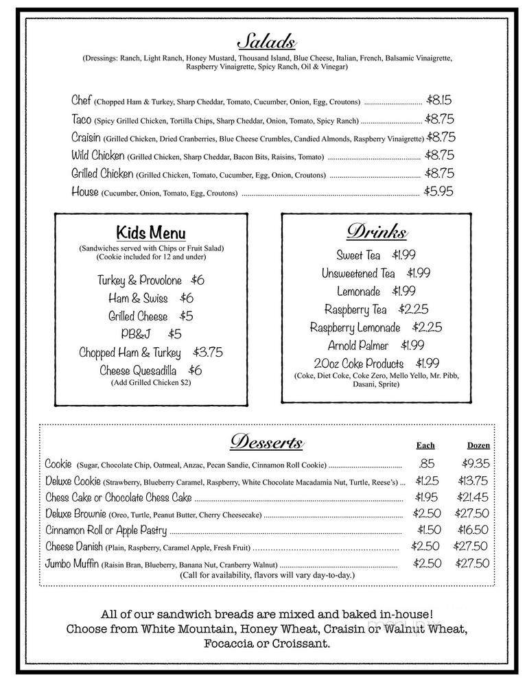 Menu page 2