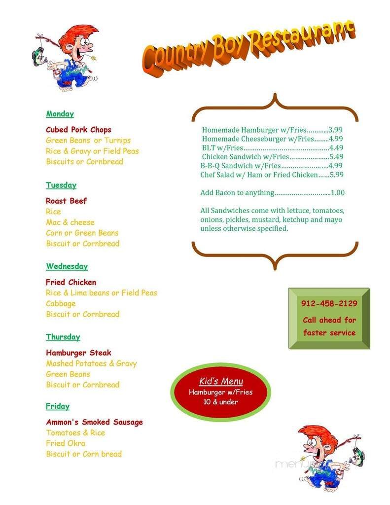 Menu page 3