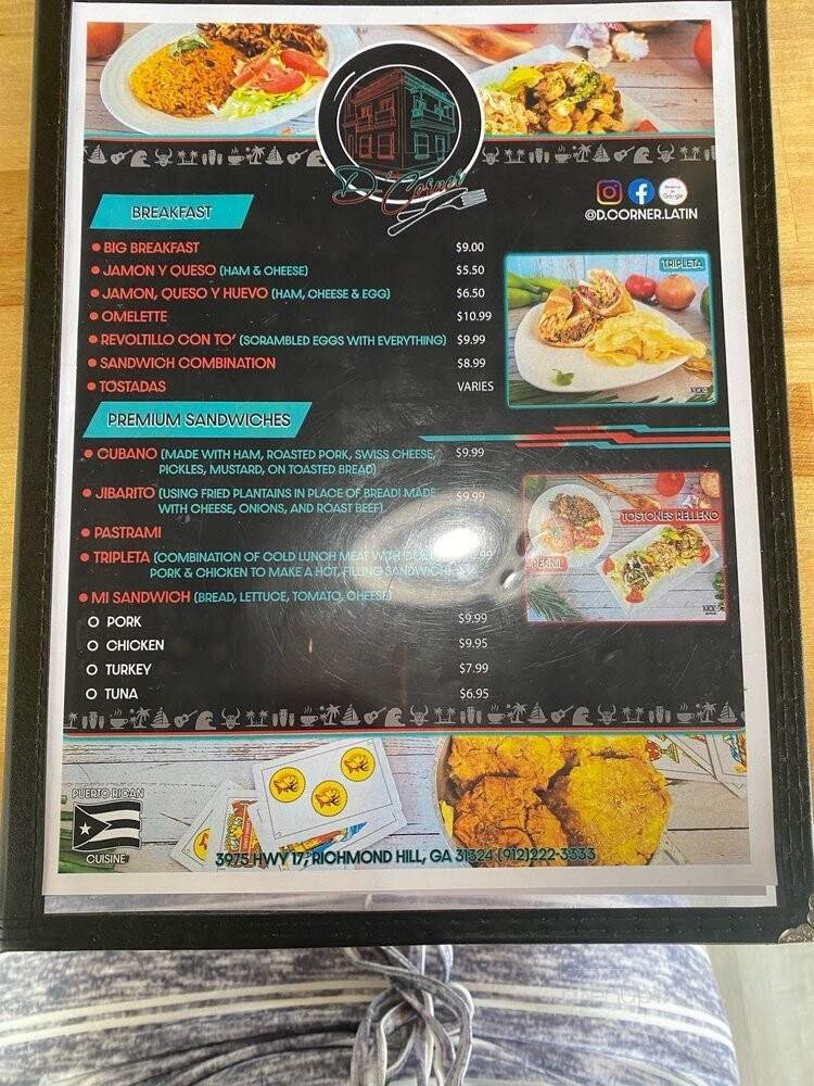 Menu page 1