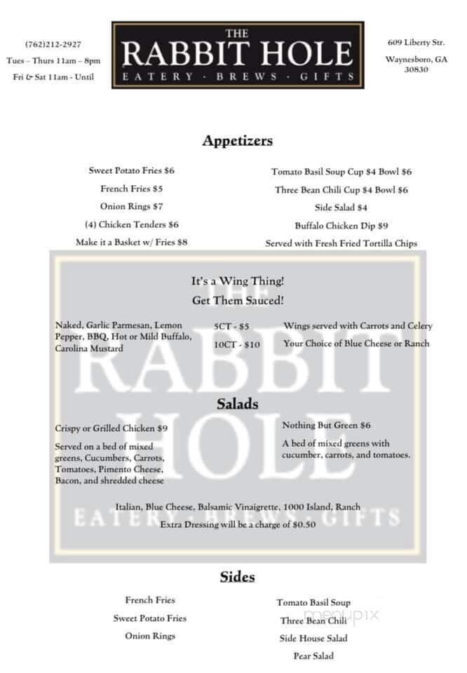 Menu page 1