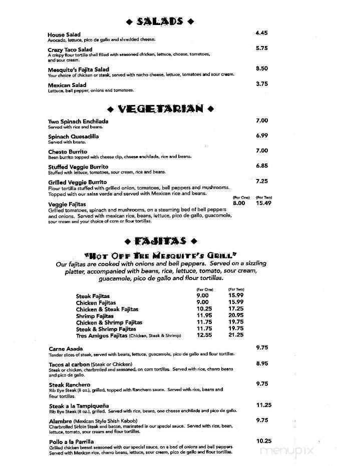 Menu page 1