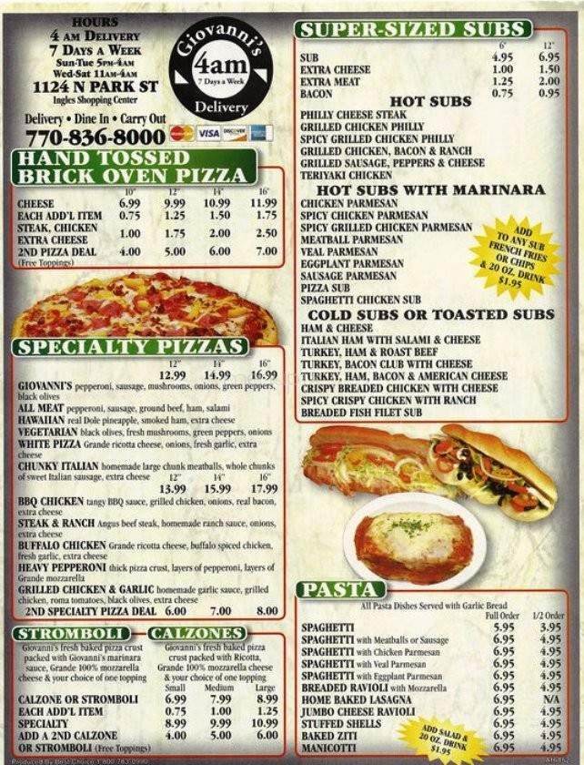 Menu page 2