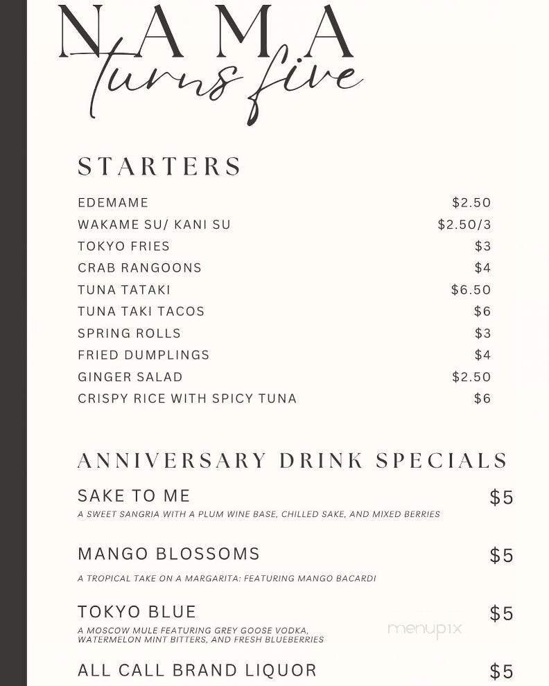 Menu page 2