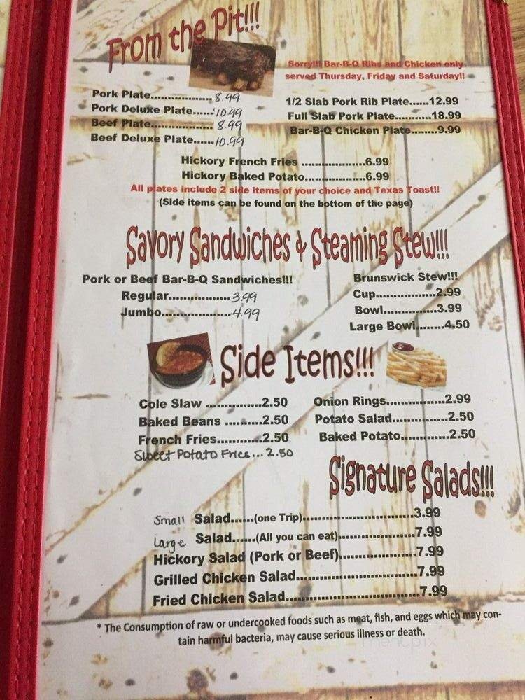 Menu page 1