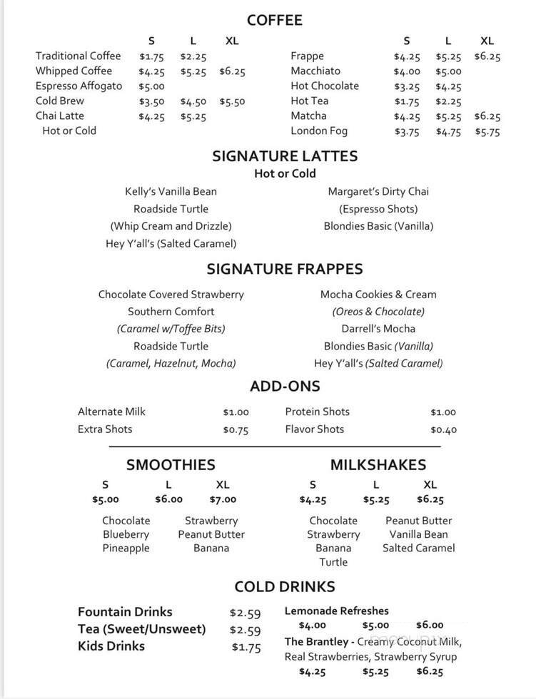 Menu page 1