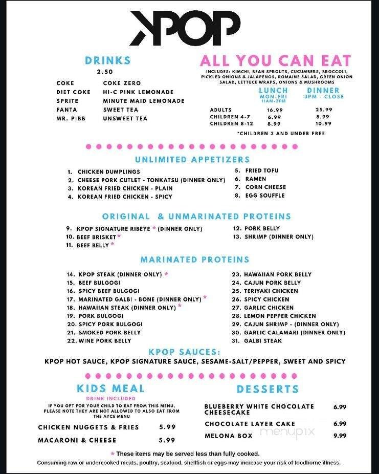 Menu page 1
