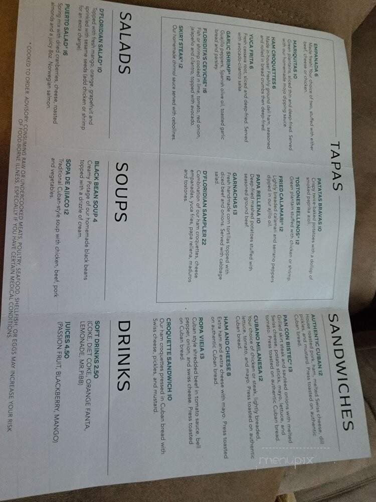 Menu page 1