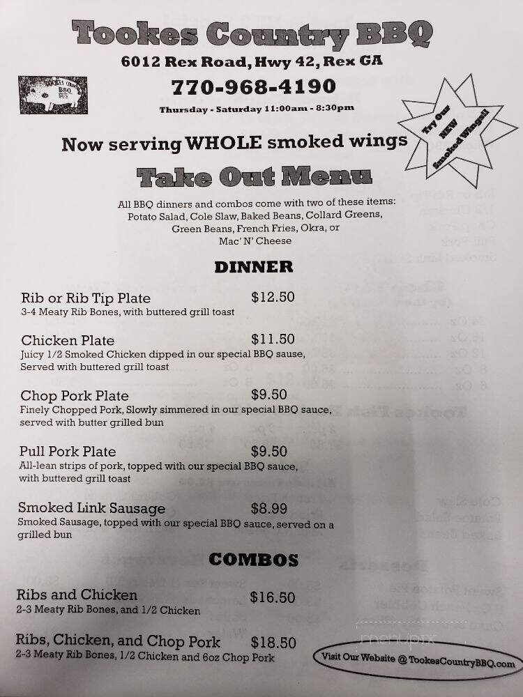 Menu page 1