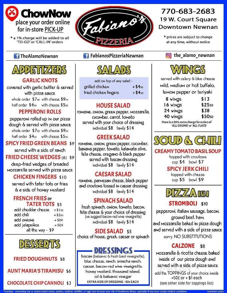 Menu page 2