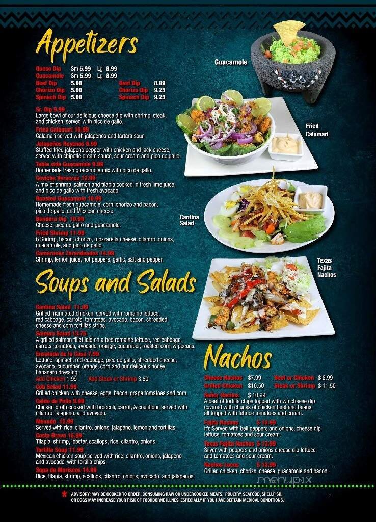 Menu page 1