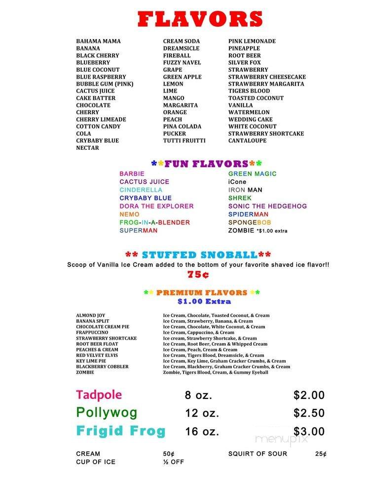 Menu page 1