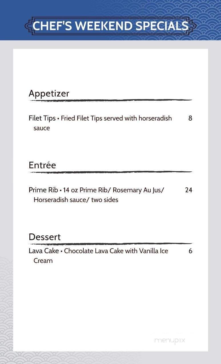 Menu page 1