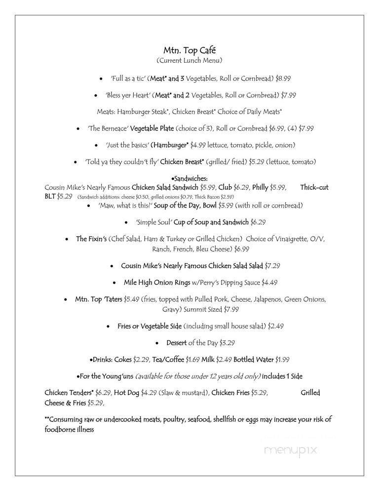 Menu page 2