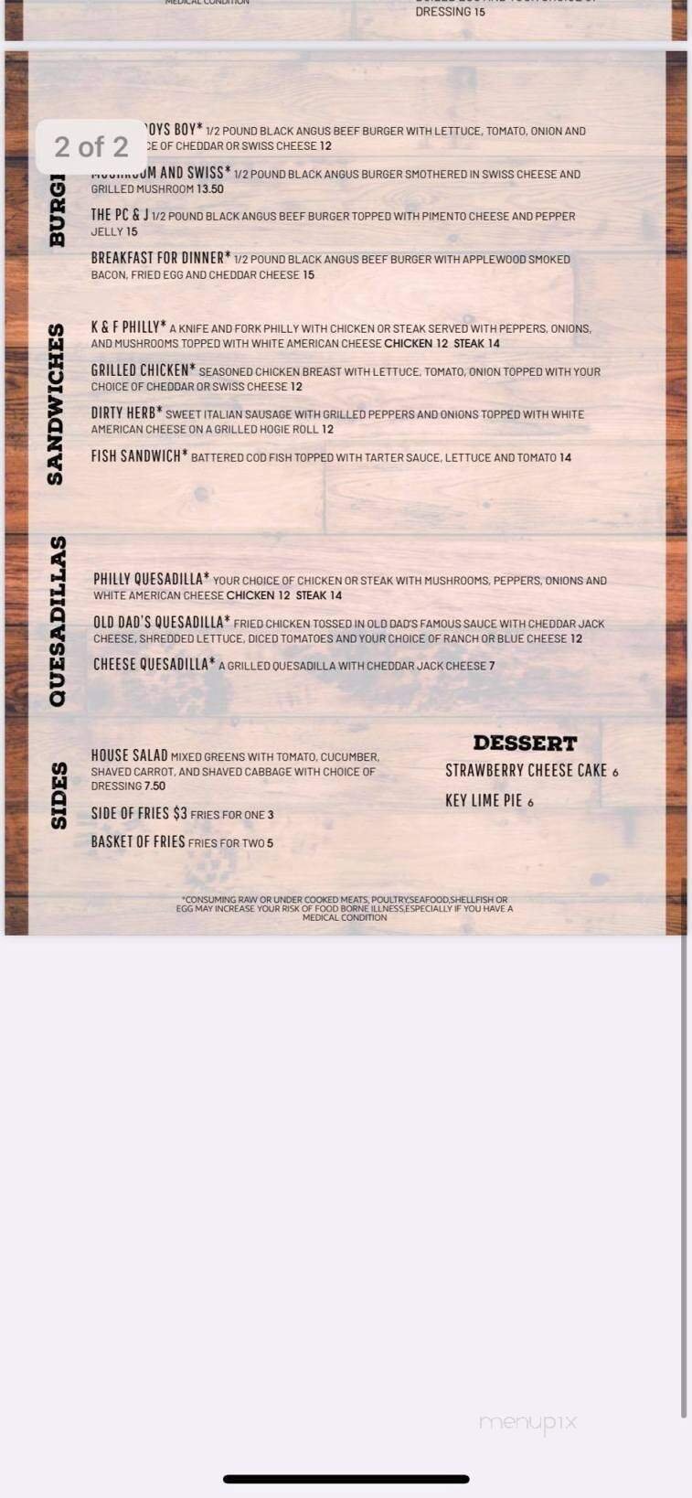 Menu page 3