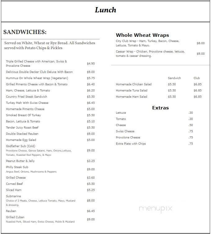 Menu page 2