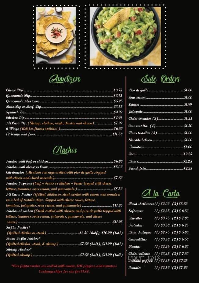 Menu page 2