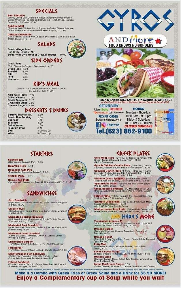 Menu page 1