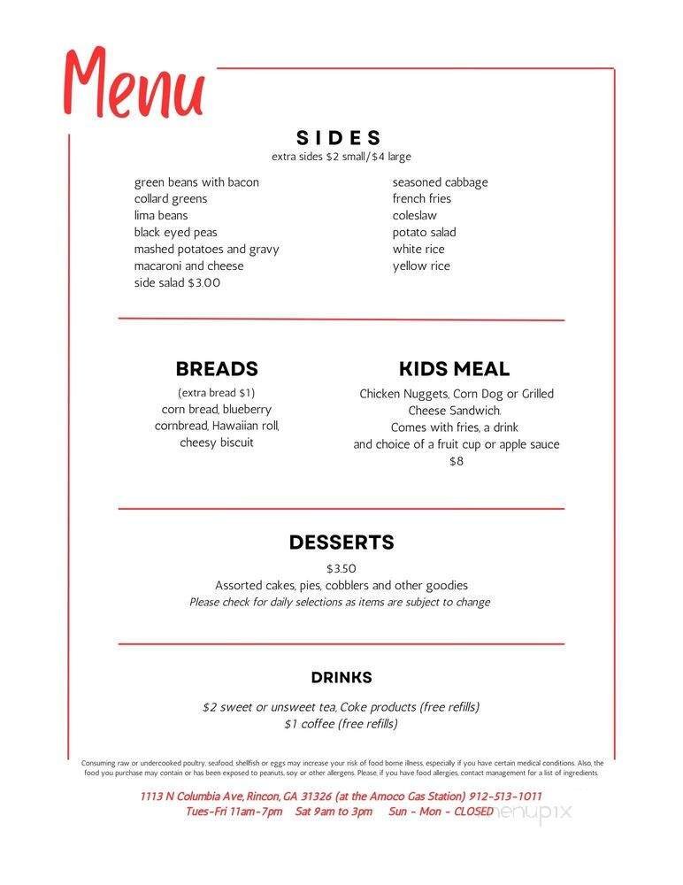 Menu page 2