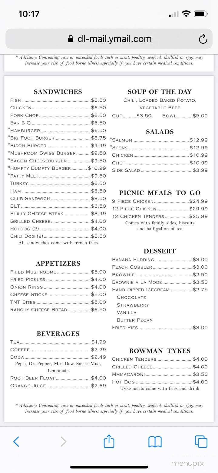 Menu page 2
