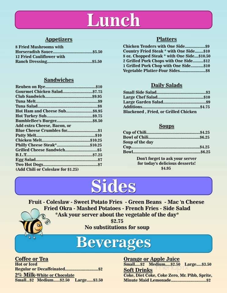 Menu page 1