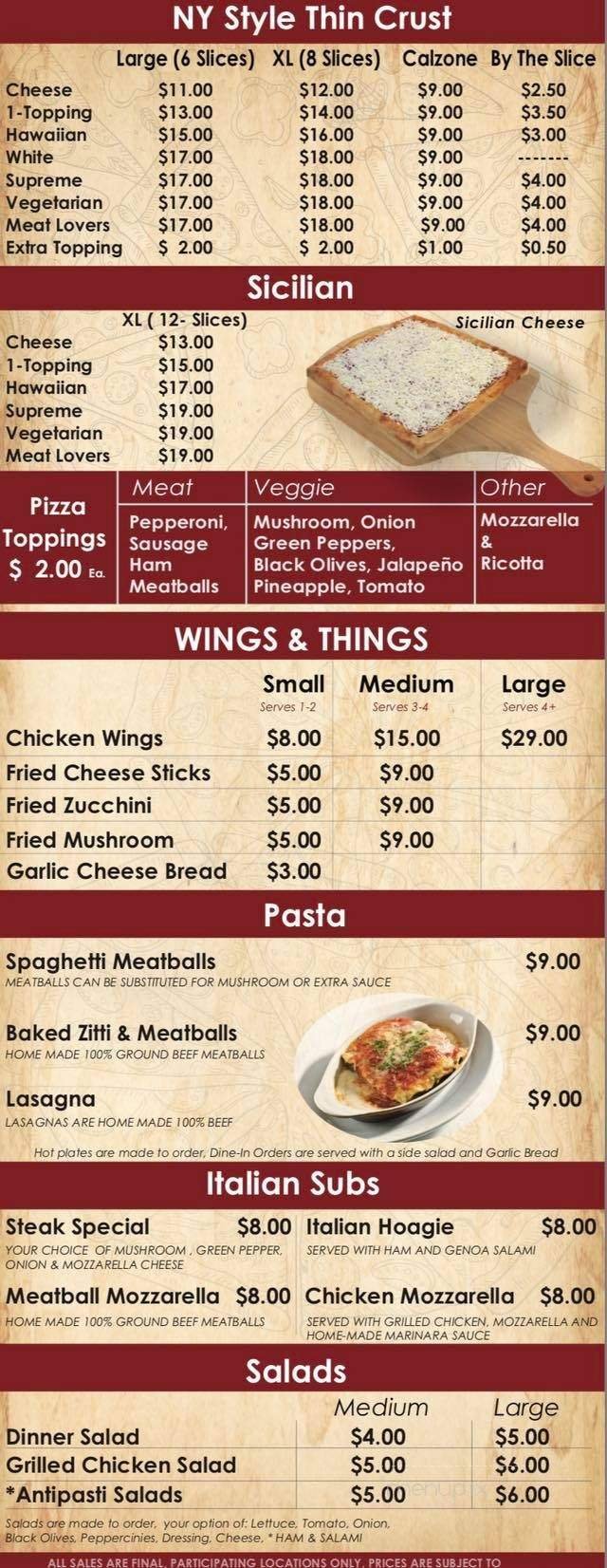 Menu page 2