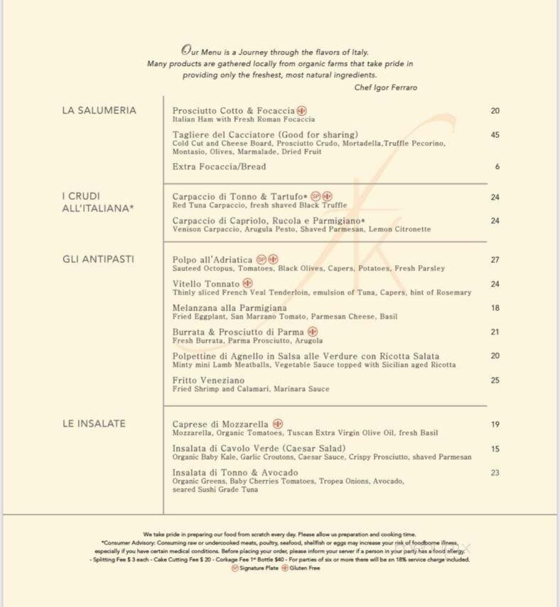 Menu page 1