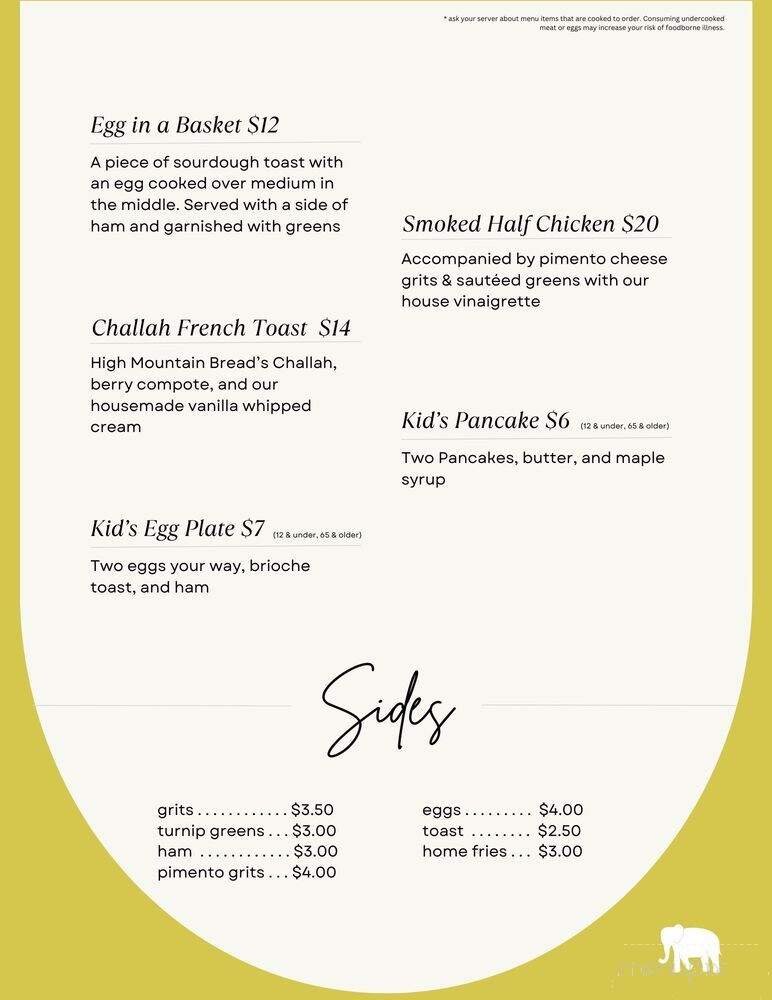 Menu page 1